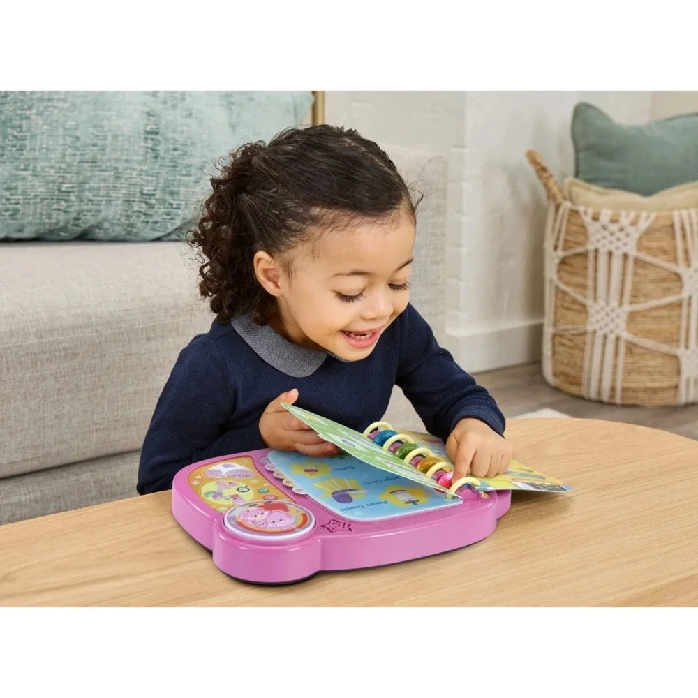 New VTech Big Sister Peppa Pig Learning Book Pink Interactive Electronic Toy 2+